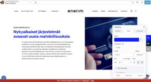 Vanha sivusto staging-kehitysympäristössä